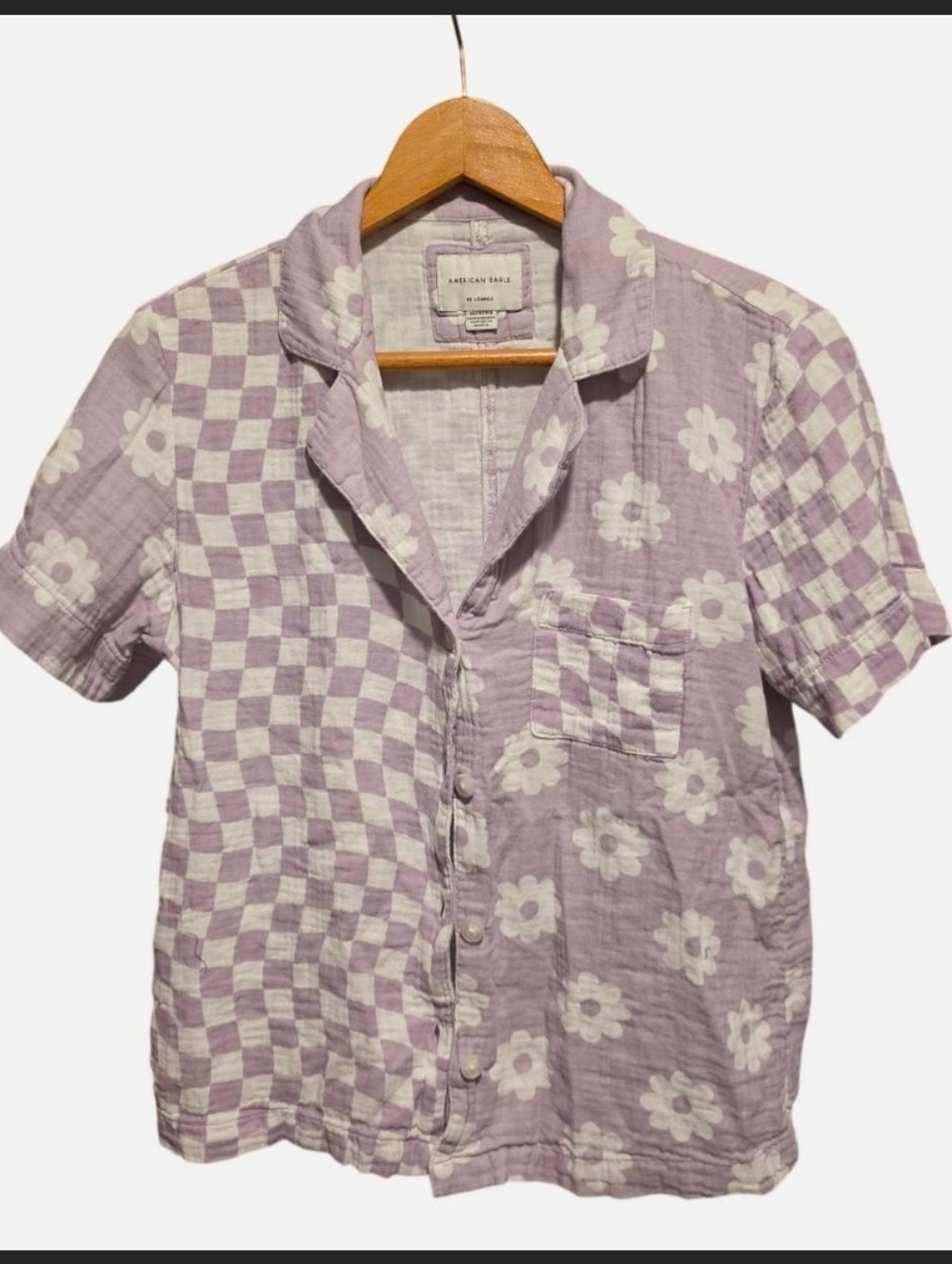 American Eagle Outfitters Lounge Button Up Top